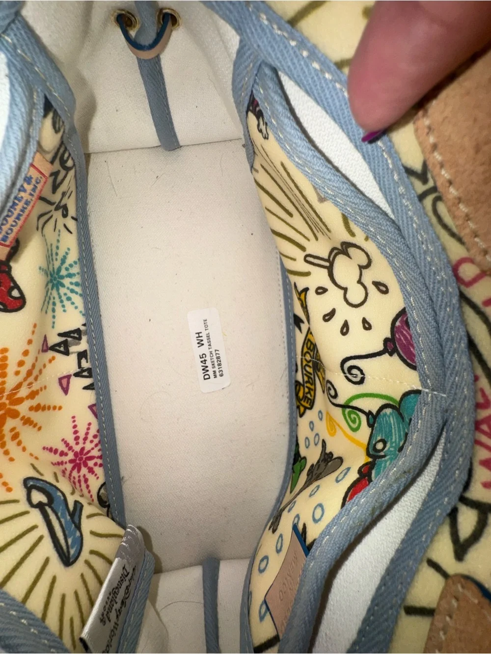 Dooney & Bourke DISNEYLAND Collaboration Tassel Tote $498 in Excellent Condition